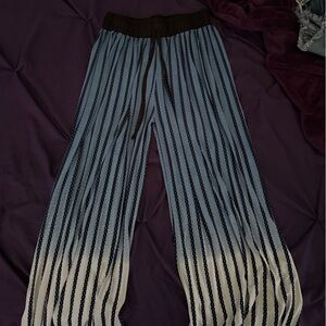 Striped Blue and Black Pants